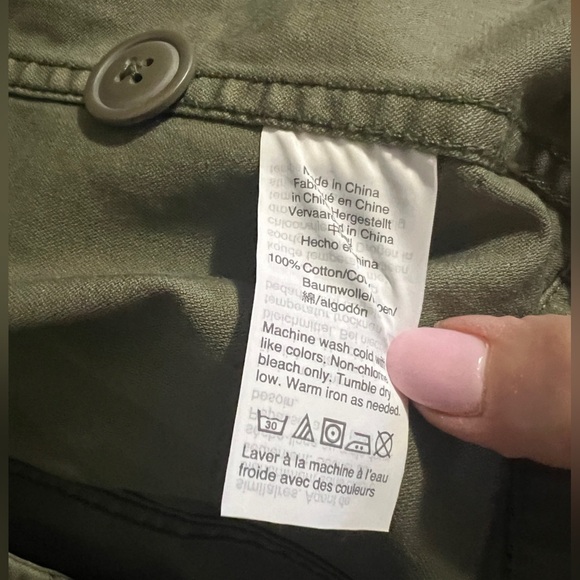 Madewell button down army green field utility jacket coat women’s S - Picture 11 of 13
